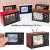 Retro Tragbares TV-Spielzeug Wohnzimmerdekoration Miniatur Simulationsmöbel Fernsehdekorationen