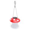 Mushroom Metal Bird Feeder Iron Cute Solar Light Outdoor Hanging Bird Feeder for Yard Garden