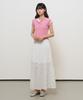 GENERALIDEA Flower Shirred Maxi Skirt [White] / Gf2Lsk521