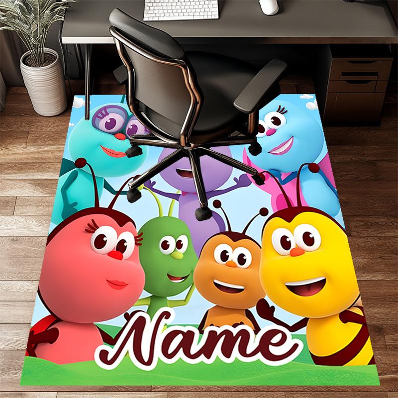 Custom BichiKIDS Mat Personalized Name, Polyester Washable Indoor Entryway Rug, Gift for Christmas, Easter, Thanksgiving Day
