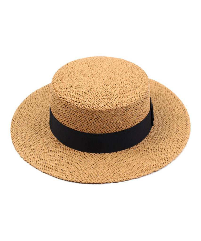Yunibeosyeolkemiseuteuli Brown Flat Panama Hat Panama Hat