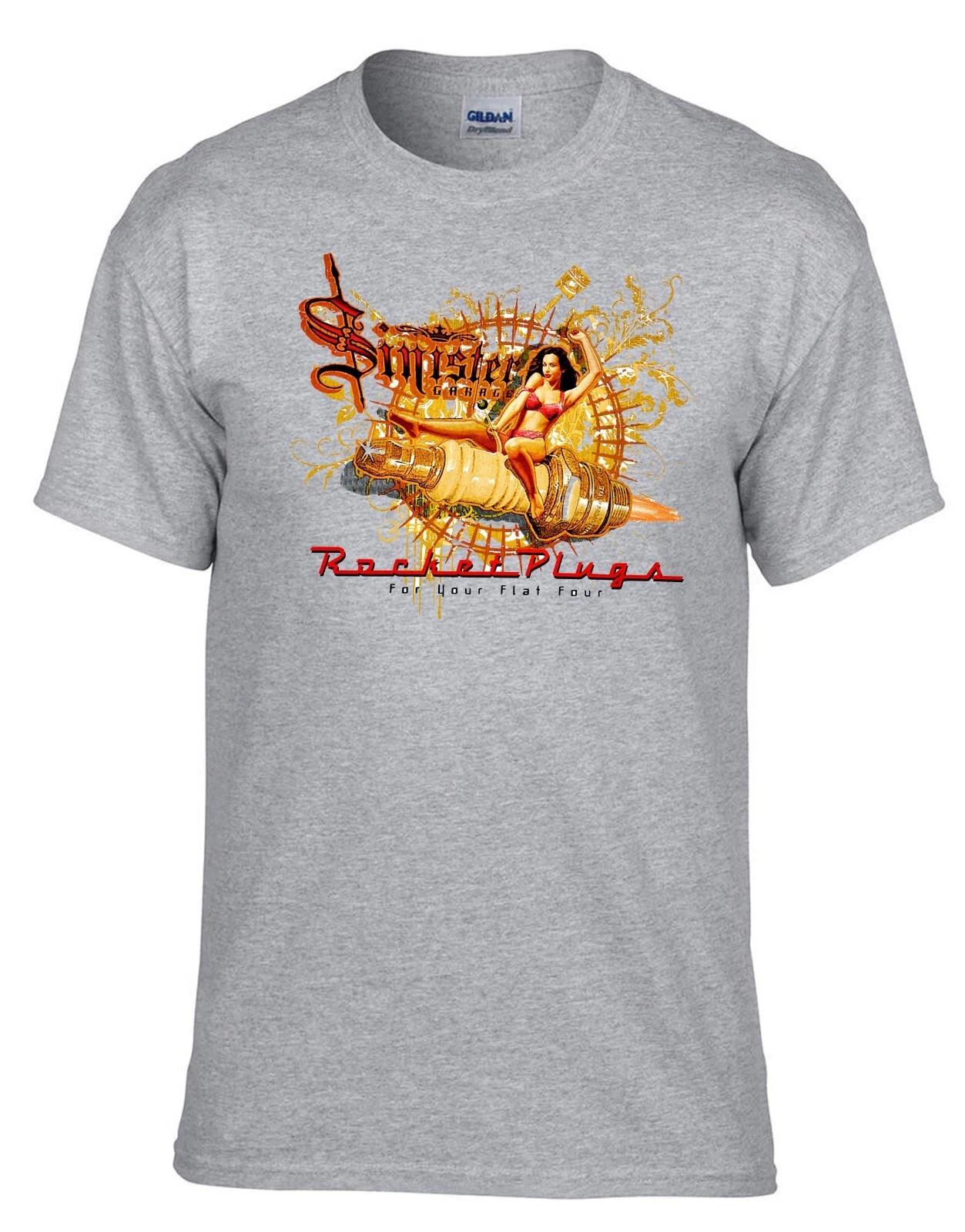 Vintage Rockabilly Pin Up 50s Retro Rocket HotRod Garage Grey T-Shirt -299_Grey- 4XL