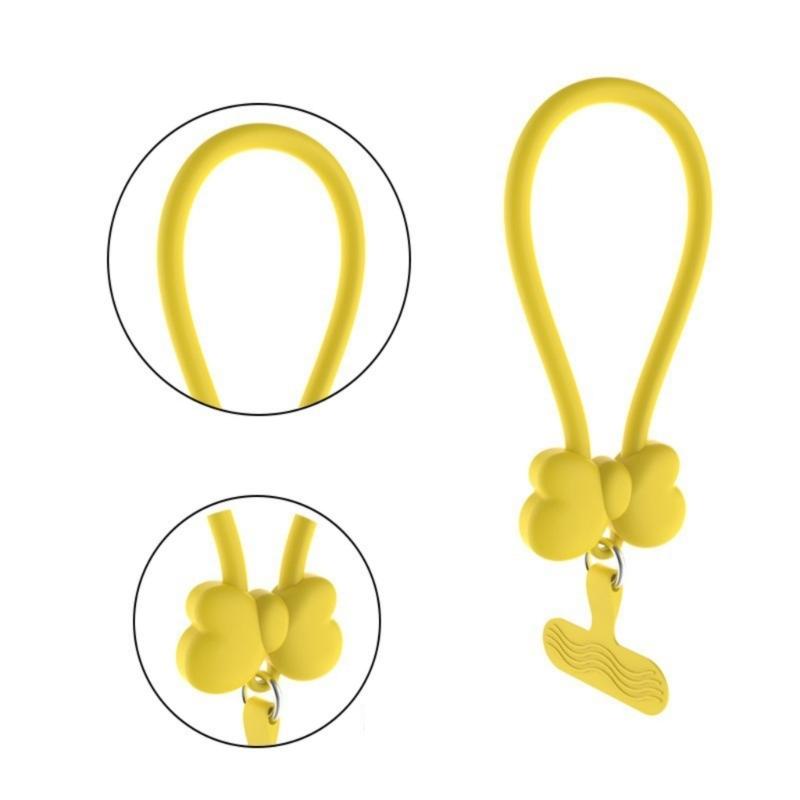 Fashionable Butterfly Design Phone Wrist Strap Soft Silicone Mobile Phone Lanyard For Daily Convenience