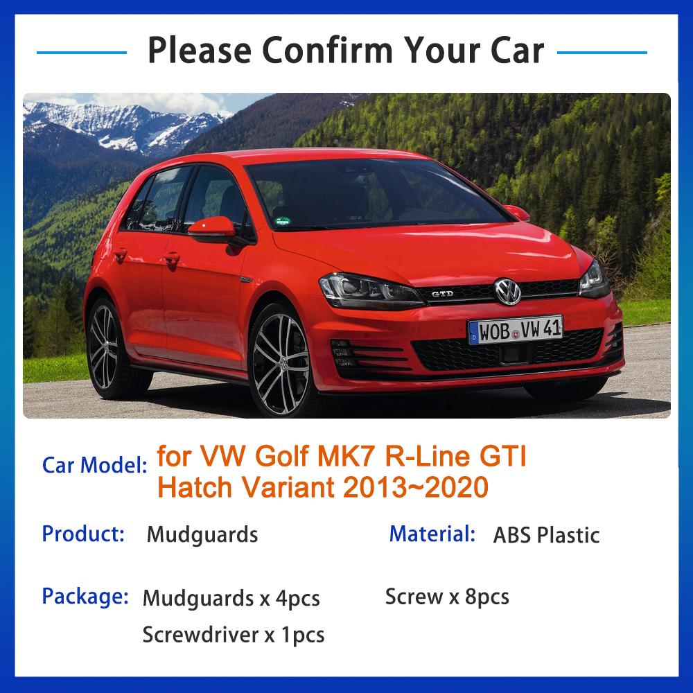 4x for VW Golf MK7 R-Line GTI Hatch Variant 2013~ Volkswage Mudguards Splash Guards Mudflap Front Wheels Fender