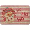 Imitation Linen Christmas Floor Mats - Bathroom & Door Holiday Decor Mats