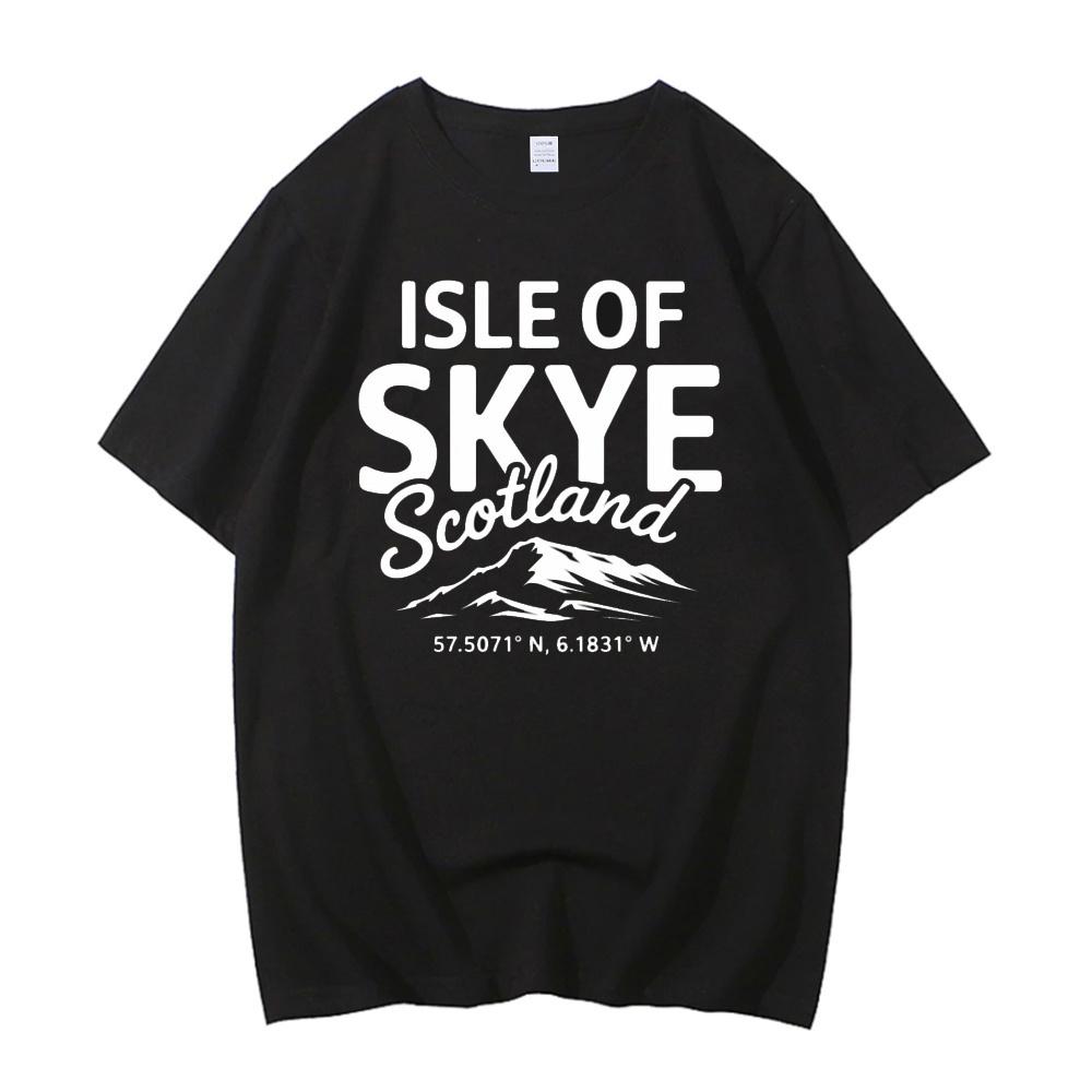Isle of Skye Scotland top tees girl Psychedelic Y2k kawaii Retro hip hop Colorful shirt Trendy harajuku Comfortable Pastel M