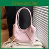 Color Bow Solid Light Soft Crossbody Bag Polyester Lining Casual Day Bags Travel