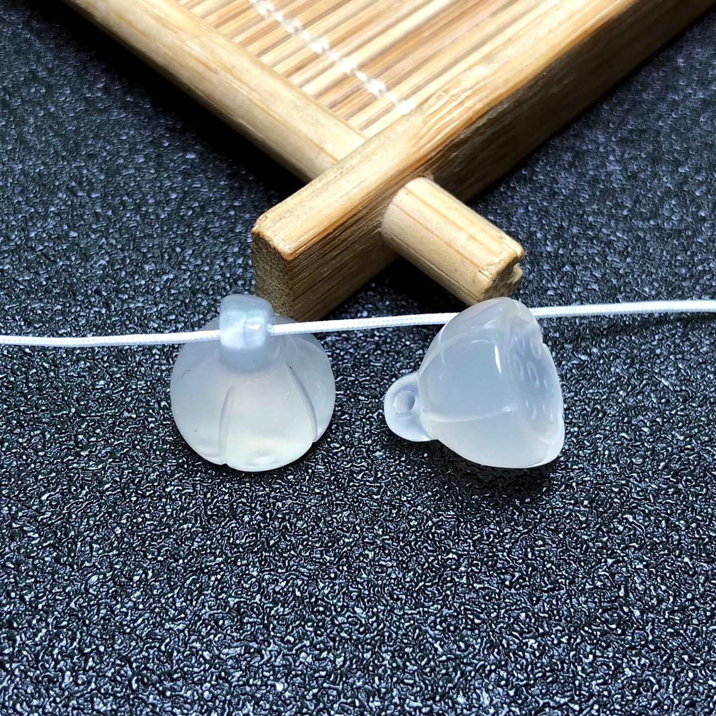 Lychee Lotus Pod Crystal Chalcedony Jade Pendant Charm for DIY Men s  Women s Bracelets, Anklets, Necklaces. детали