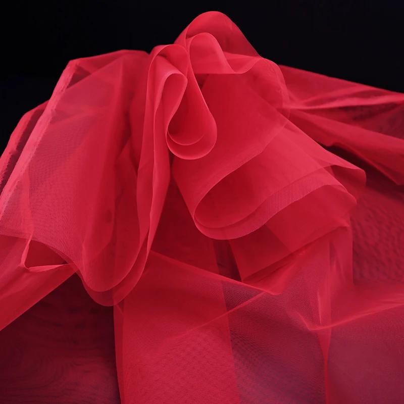 100x160cm Hard Tulle Mesh Fabric for DIY Wedding Dress Skirt Yarn Cloth Decoration Fabric by Per Meter Polyester Stiff Mesh