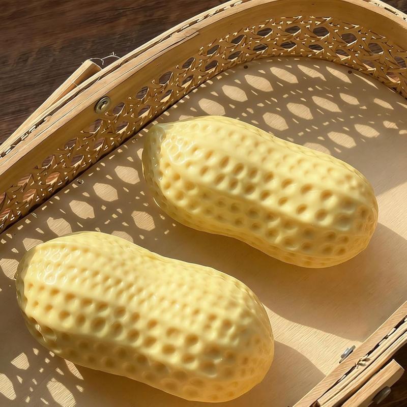 Squishies Cacahuète Boules Anti-Stress Jouets Fidget Soulagement de l'Anxiété Boule de Pâte à Malaxer Douce Jouet à Presser Décompression Pour Adultes Enfants