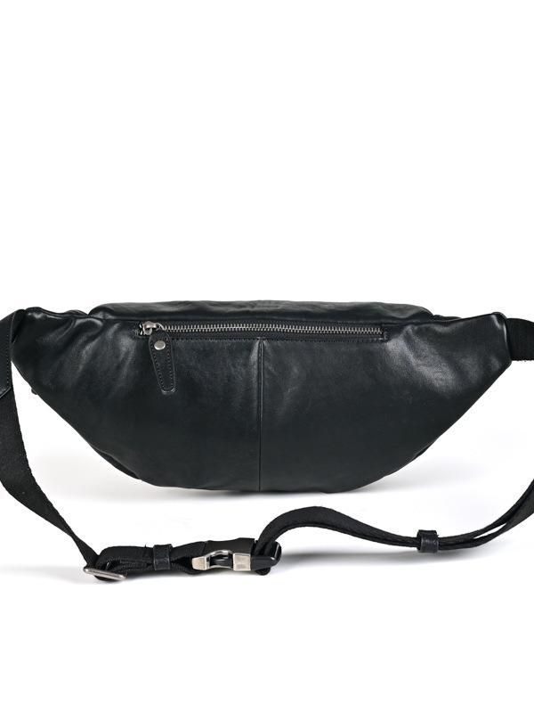 Big Size Leather Chest Bag Waist Pouch Real Cowhide Chest Pack Real Cowhide Crossbody Sling Bags Outdoor Men Fanny Pack
