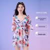 High-End Sun Protection Three-Piece Bikini Set with Cover-Up for Women
