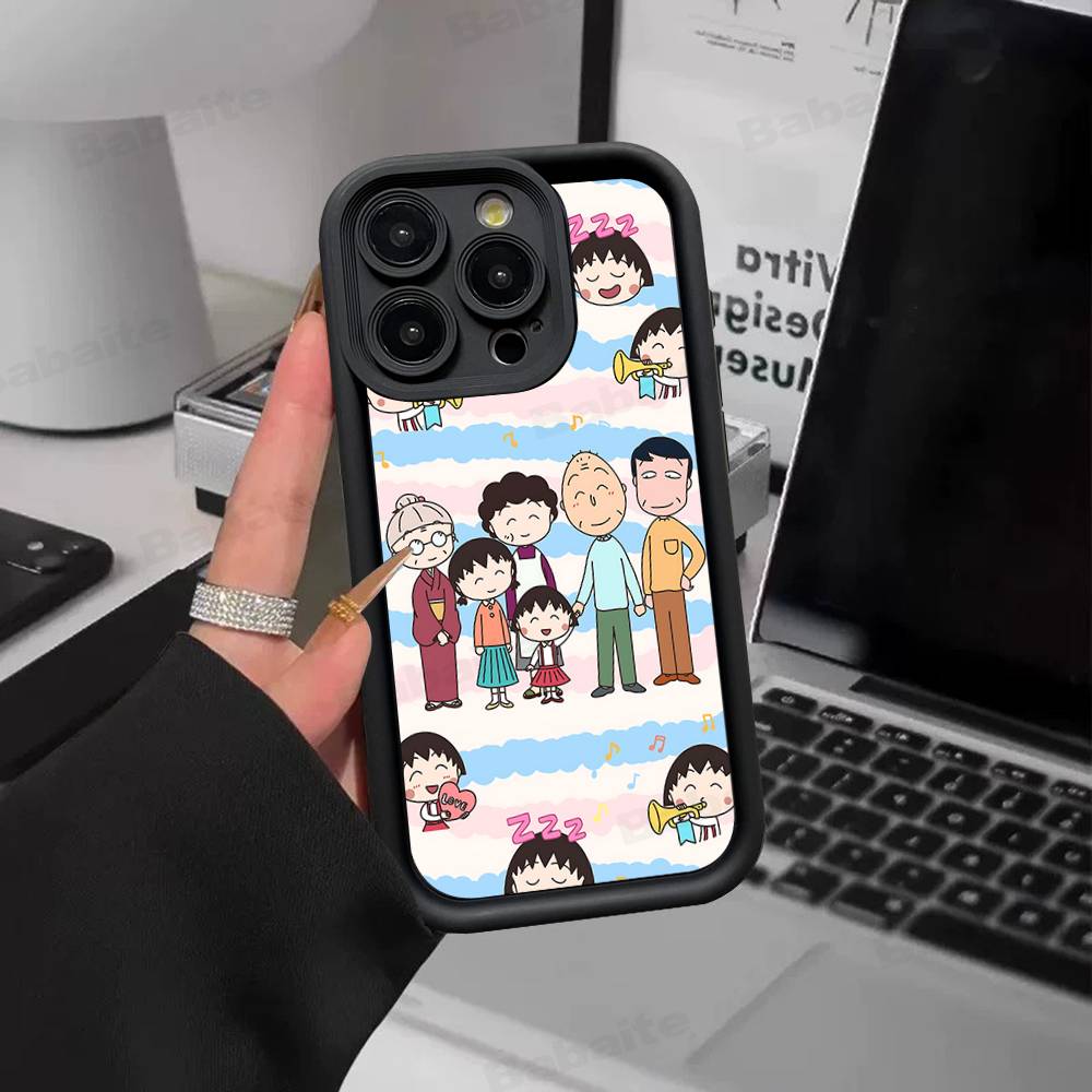 Catoon Chibi M-Maruko ChanS Phone Case For IPhone 17 16 15 14 13 12 11 Air Plus Pro Max Soft Back Cover