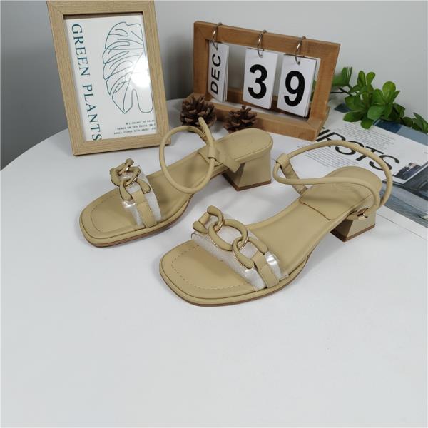 

Fashion Buckle Strap Block Heels Comfort Shoes for Women Plastic Sandal Med Chunky Transparent Girls Fashion 2025 Medium Scandals 35