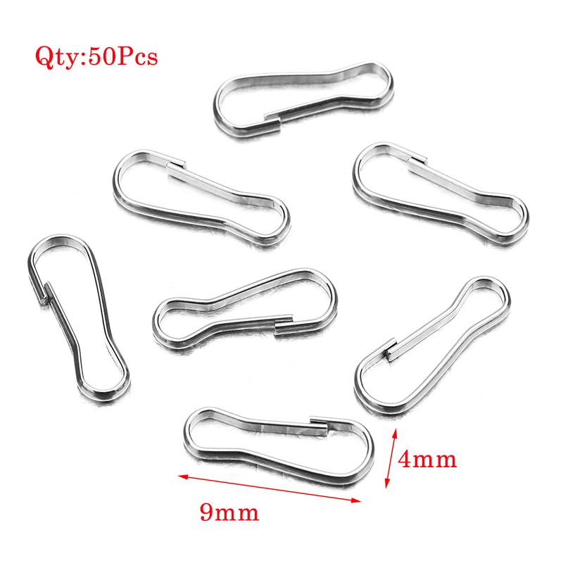 

Stainless Steel Round / Flat 3 Word Buckle B-Shaped Buckle Bracelet Necklace Pendant Connector DIY Jewelry Making