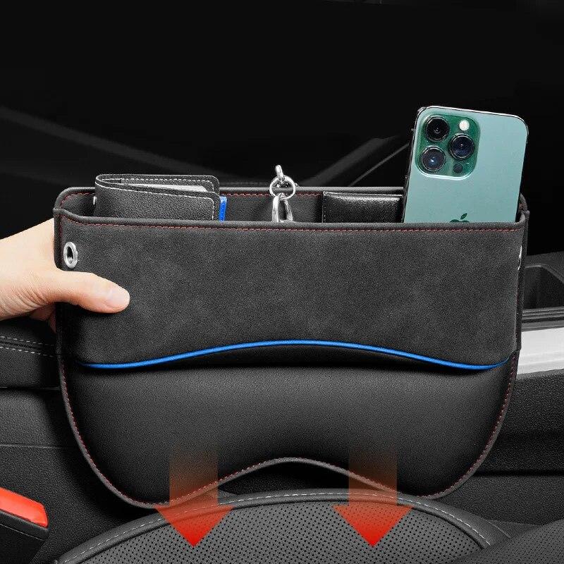 

Seude сумка для хранения зазоров в автомобильных сиденьях, наполнитель зазоров в автомобильных сиденьях с держателем для телефона, внутренние органайзеры для салона автомобиля, коробка для автомобильных аксессуаров