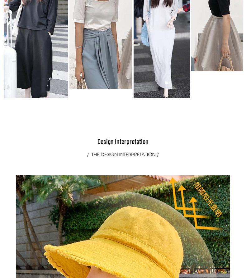 Damen Waschbarer Denim Fischerhut - Ausgefranster Rand, Koreanischer Stil, Trendig, Sonnenschutz, Schmeichelhaft für runde Gesichter