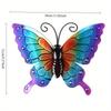1Pc Iron Art Colorful Simulation Butterfly Pendant for Outdoor Garden Patio Background Wall Home Decoration Ornaments