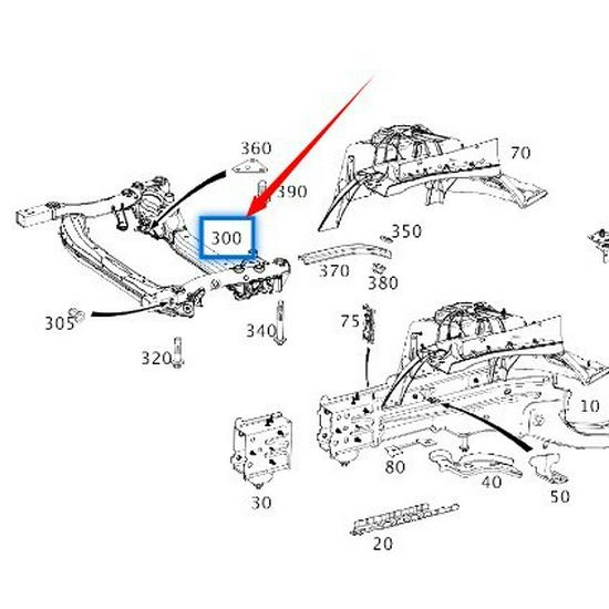 Mercedes-Benz C-Class W205 Subframe - Model 2056280057