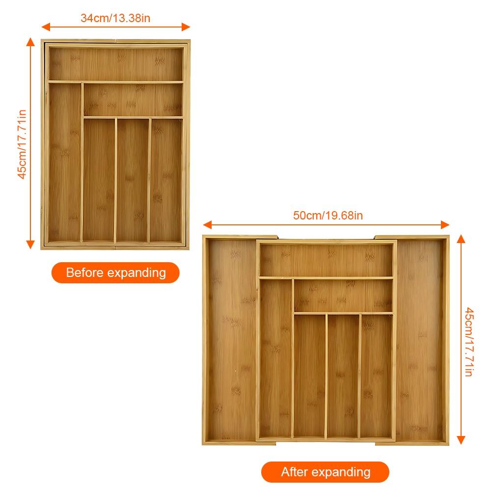 Expandable Kitchen Drawer Organizer, Organizer Tray Multifunctional for Office Desk Kitchen Organizer and Storage