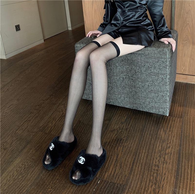Summer Sexy Black Sheer Thigh-High Socks - Nightclub Style