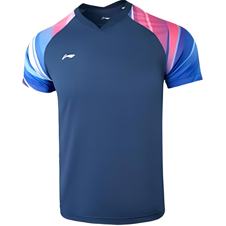 Li Ning Badminton Jersey Men s Navy Blue AAYRA47-2 M
