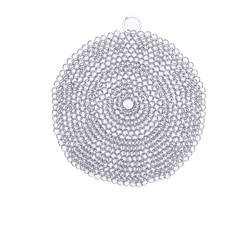 Reusable Kitchen Cleaning Ring Net 316 Stainless Steel Washing Net  Cleaning Brush