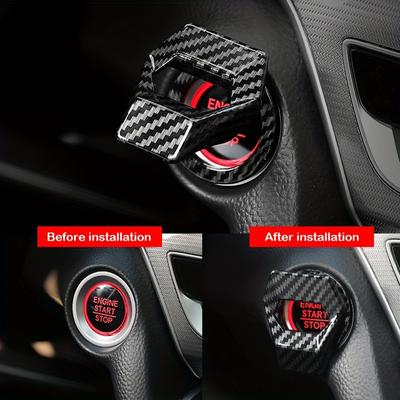 Start Stop Button Cover with One-Click Ignition Lock - Scratch-Resistant Construction, Flip Open Design, Compatible with Ignition Switch