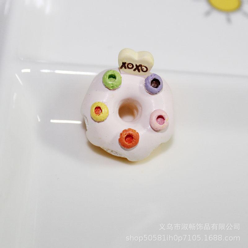 Cartoon Donut Trendy Handpainted Resin Material Summer 2021 Collection