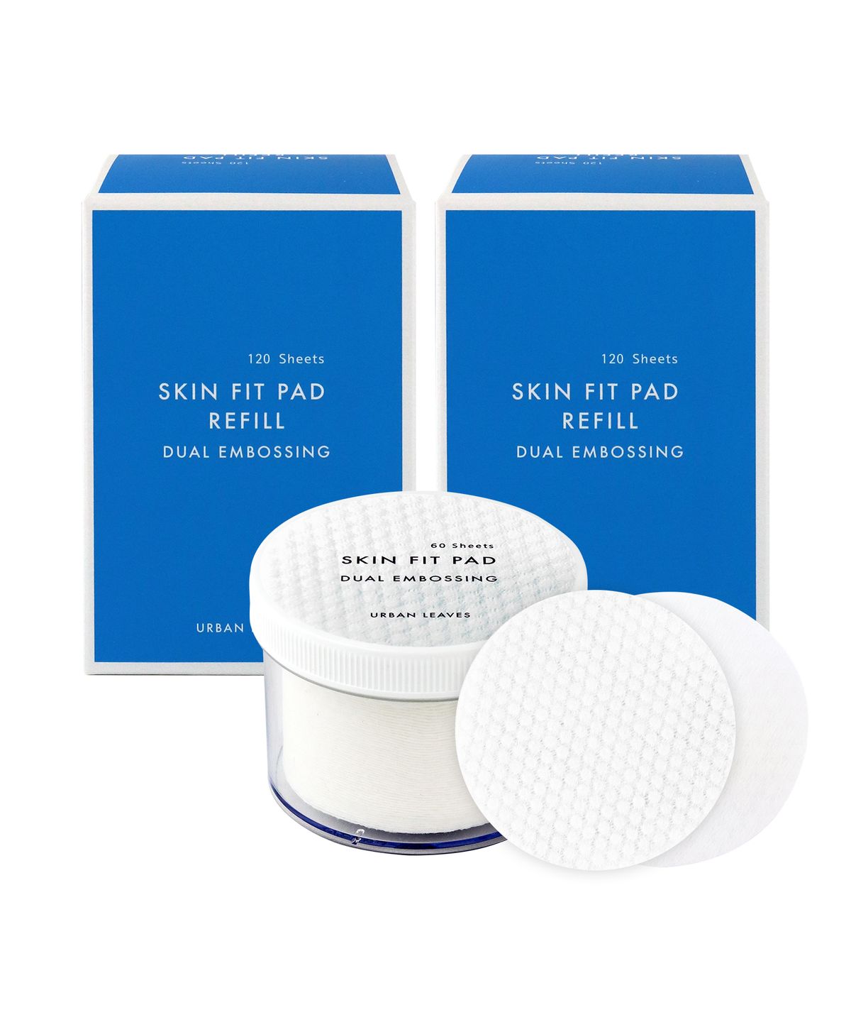 Skin Fit Dual Embossing Refill Pads 60 Sheets + 240 Sheets (300 Sheets)