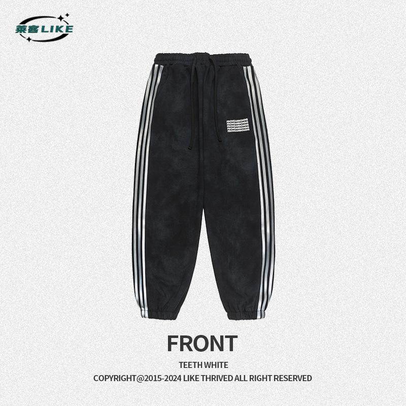 Autumn And Winter New Men'S American Style Leg Binding Sweatpants, High-End Casual Pants, High Street Loose Drawstring Sports Pants For Men