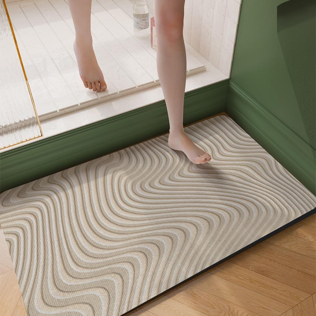Diatomite Bathroom Foot Mat Absorbent Non-slip Bath Carpet Floor Mats Quick Dry Shower Rug Toilet Pad Doormat Washable