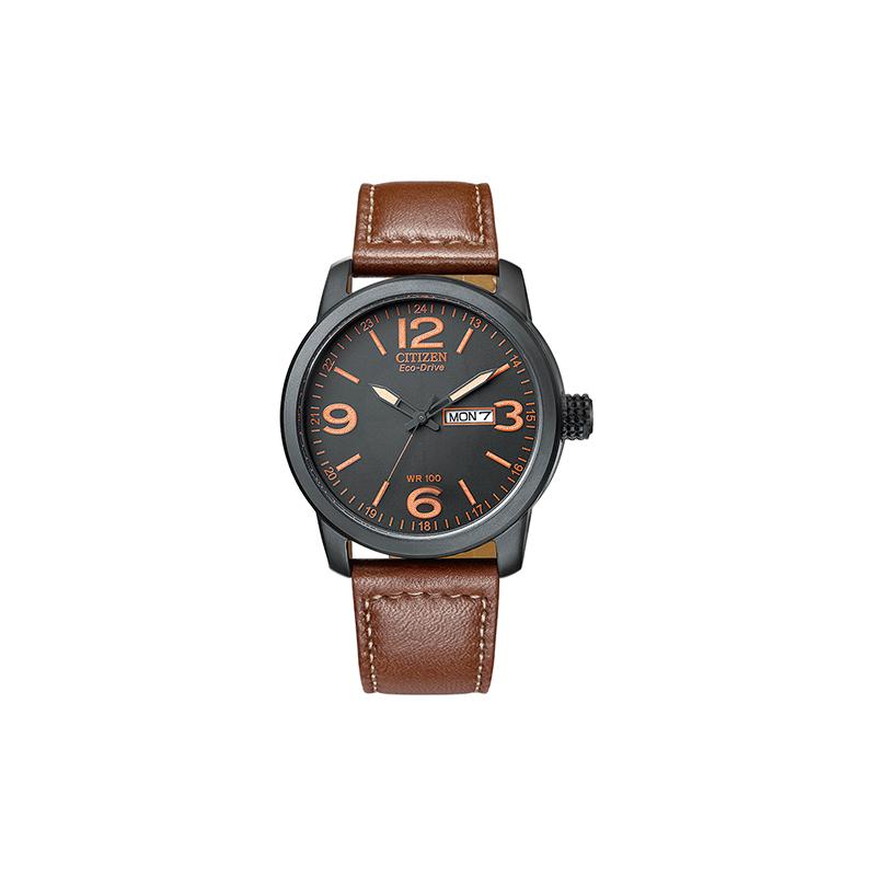 CITIZEN Eco-Drive Series Eco-Drive Series Luminous Waterproof Belt Watch Photo Quartz Genuine Leather Strap Men s Watch Black Dial