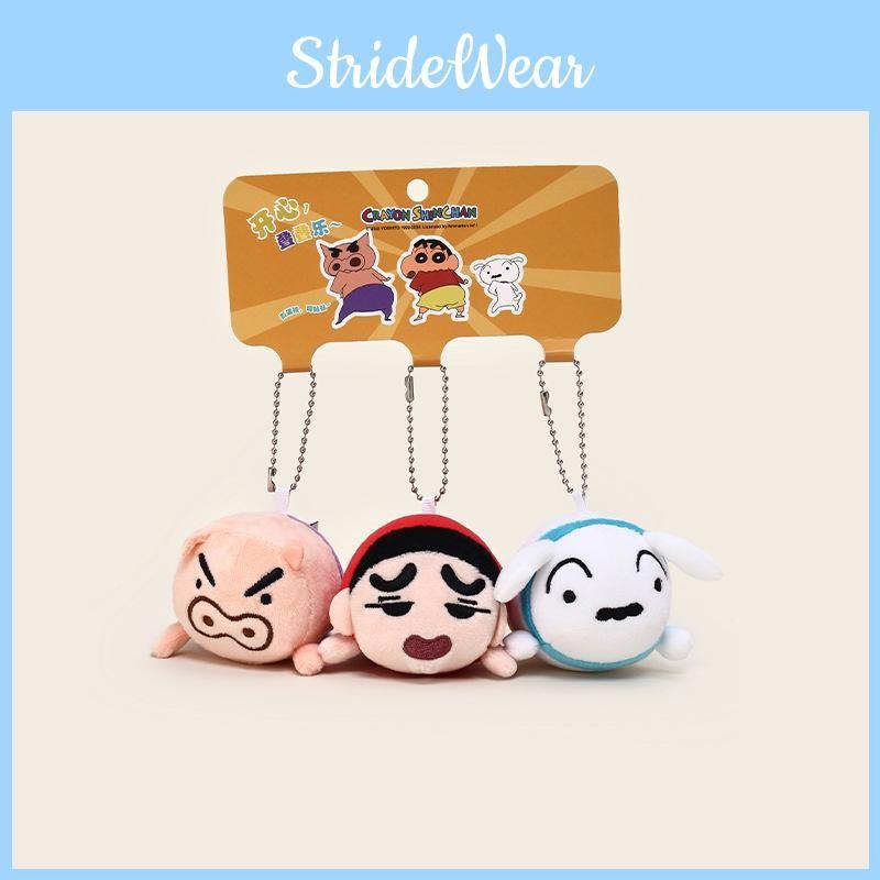Chan Crayon Shin 3pack Plush Keychain Toys Stress Relief Anime Children Gift