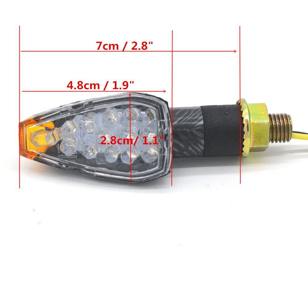 evomosa Turn Signal Lamp, Turn Light, LED, Motorcycle, Double-sided Luminous, General, Front and Rear