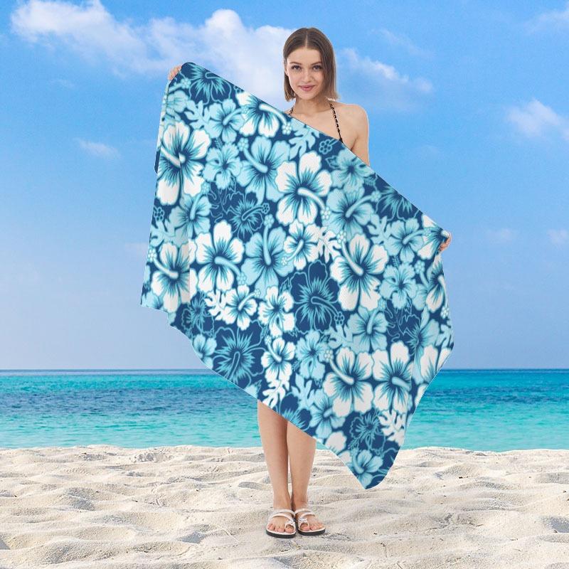 

Tropical Palm Tree Printed Beach Towel Quick Dry Polyester Bath Towel Colorful Gradient Sand Free Pool Towel for Summer Travel W40*H60(CM)