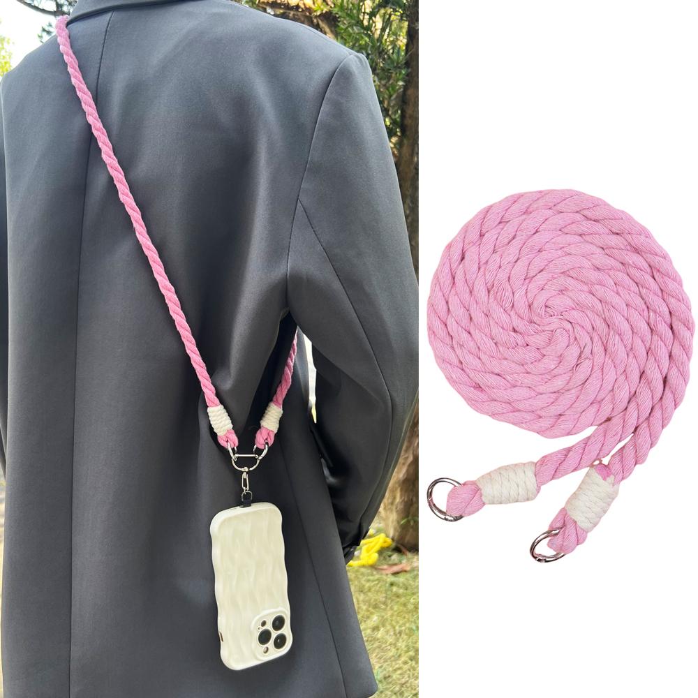 Reine handgemachte abnehmbare verstellbare mehrfarbige dicke Seil Handy Lanyard Hals hängen schrägen Körper