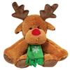 Pluszowy Renifer Rudolph z Czerwoną Szalik dla Dzieci i Kolekcjonerów