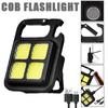 Mini LED Keychain Flashlight Portable COB Work Light USB Rechargeable Strong Magnet Lamp For Outdoor Camping Torch Lamp Lantern