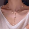 2024 Luxury French Tassel Pearl Necklace for Women – Elegant Clavicle Chain Design