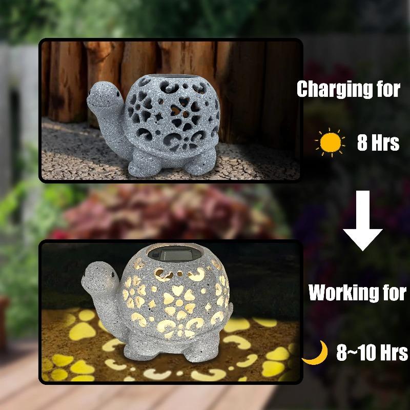 Solar Powered Outdoor Statue with Light Garden Sculpture Decorative Landscape Light for Yard Patio Lawn Outdoor Home Decoration