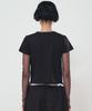 Nigaennikol Rose Signature Crop Top_Black Silver