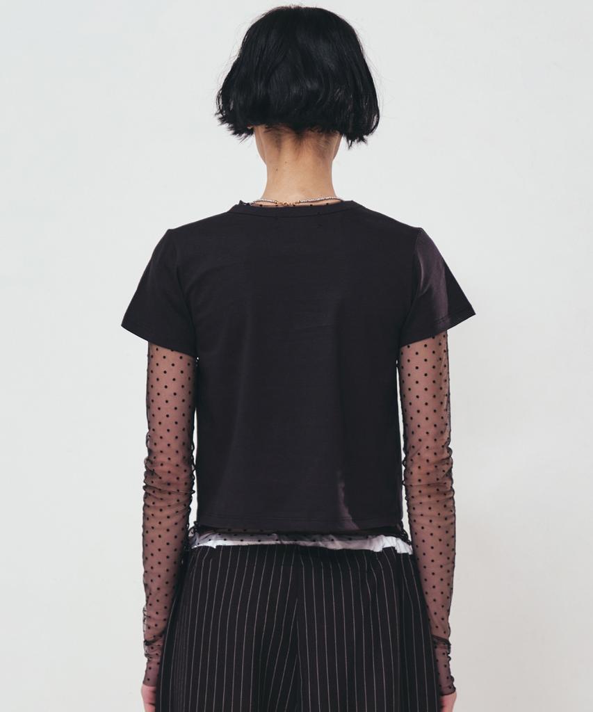 Nigaennikol Rose Signature Crop Top_Black Silver