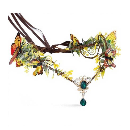 

Крылья Эльфа Реквизит для Выступлений с Подвесными Кисточками 3D Растительные Украшения Костюм Лесной Феи Аксессуары