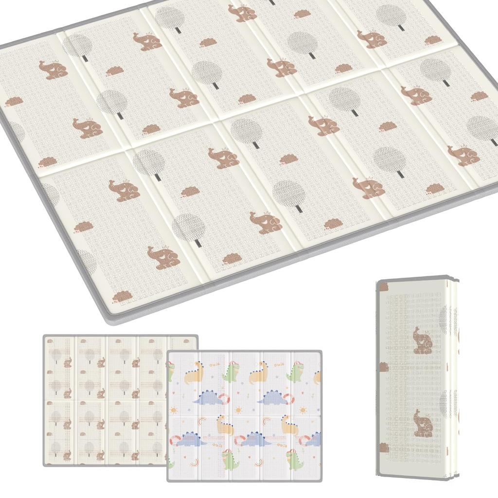Foldable Baby Play Nap Shock with Storage Bag for Easy Perfect for Rooms and Picnics 160cm X 180cm X Thick, Large, Mat, Waterproof, Portable, Mat,