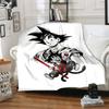 1 Stück Süße Cartoon Son Goku Aufdruck Flanelldecke, Hohe Qualität für Alle Jahreszeiten, Heimdekoration, Wärme und Komfort, Perfekt für Weihnachtsgeschenke