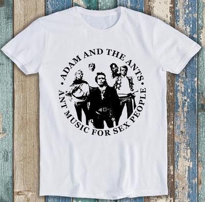 Adam And The Ants Musik für Leute Poster Musik Lustiges Geschenk T-Shirt Herren und Damen Gleiches Rundhals Reines Baumwoll-T-Shirt