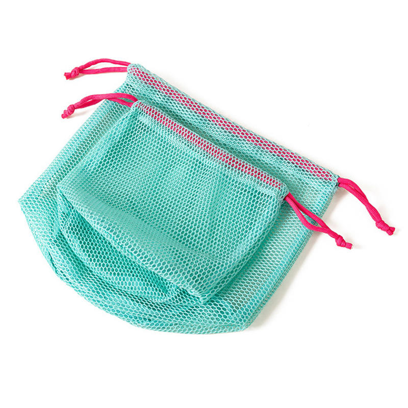 1PC Mesh Drawstring Pocket Portable Drainage Storage Bag Swimming And Bathing Bag Foldable Travel Storage Bag Grooming Bag