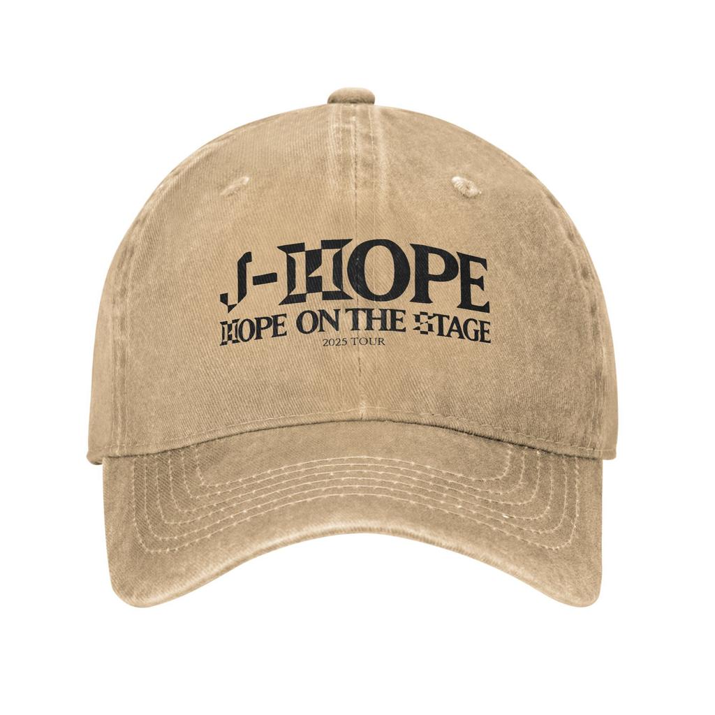 Fashion J-Hope Hope On The Stage World Tour Baseball Cap Denim Washed Snapback Hat Outdoor Workouts Adjustable Fit Caps Hat