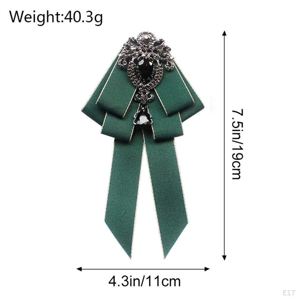 Bow Tie for Women Bowknot Necktie Vintage College Style Elegant Ribbon Formal Fashion Brooch Pin